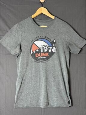 1976 All‑Star Game Dunk Contest T‑Shirt Gray Short Sleeve Basketball Graphic  M
